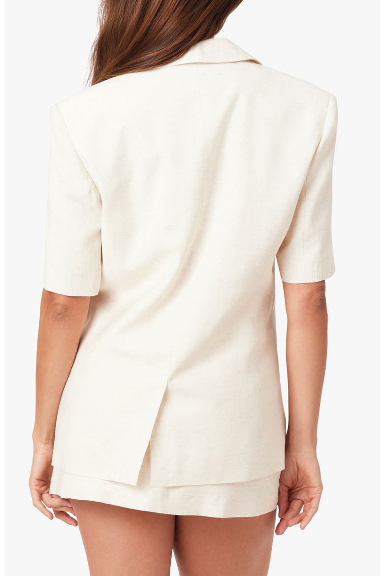 Elbow-Sleeve Blazer, Alternate, color, NATURAL