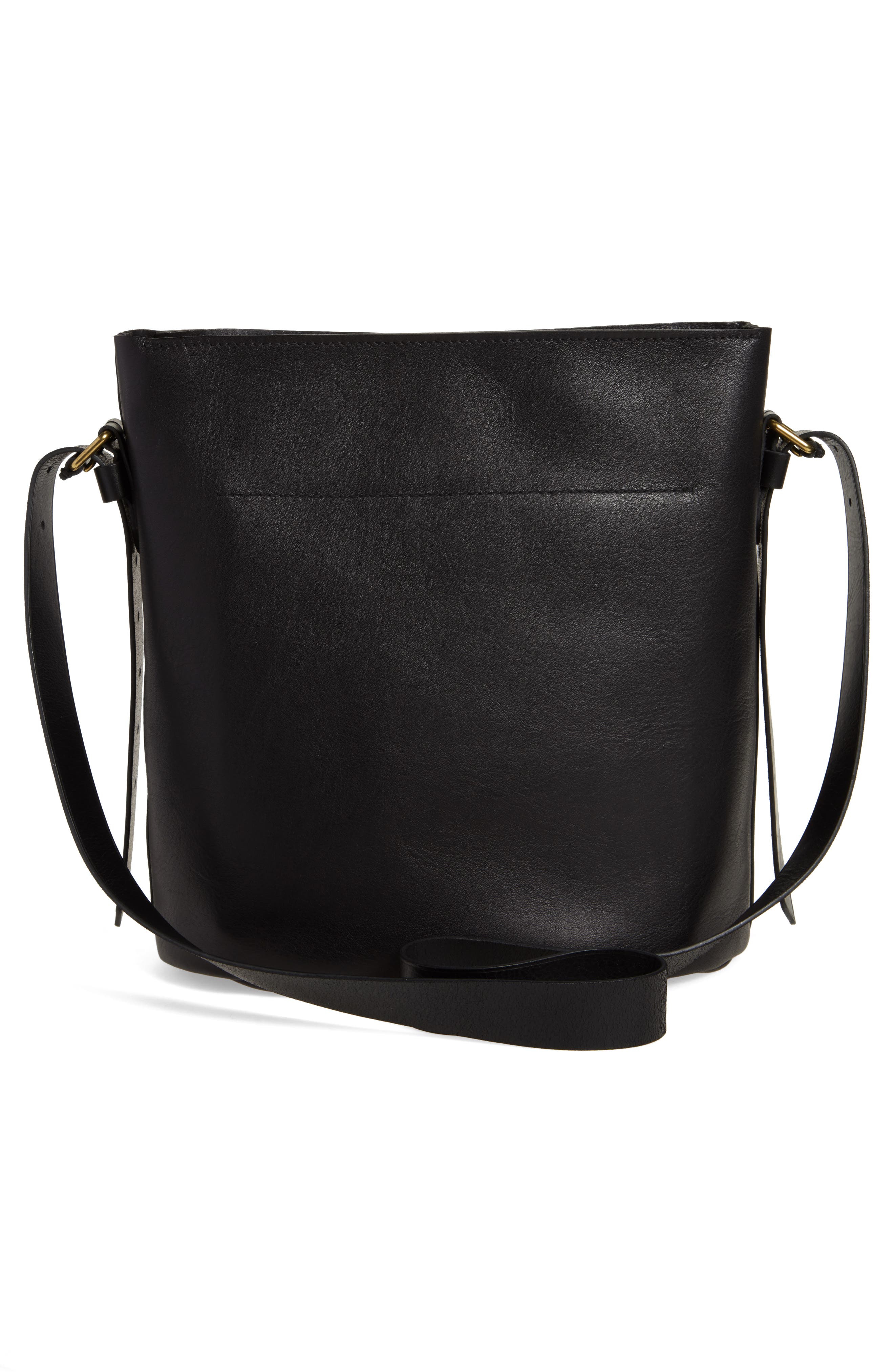 Madewell The Transport Leather Bucket Bag, Alternate, color, 