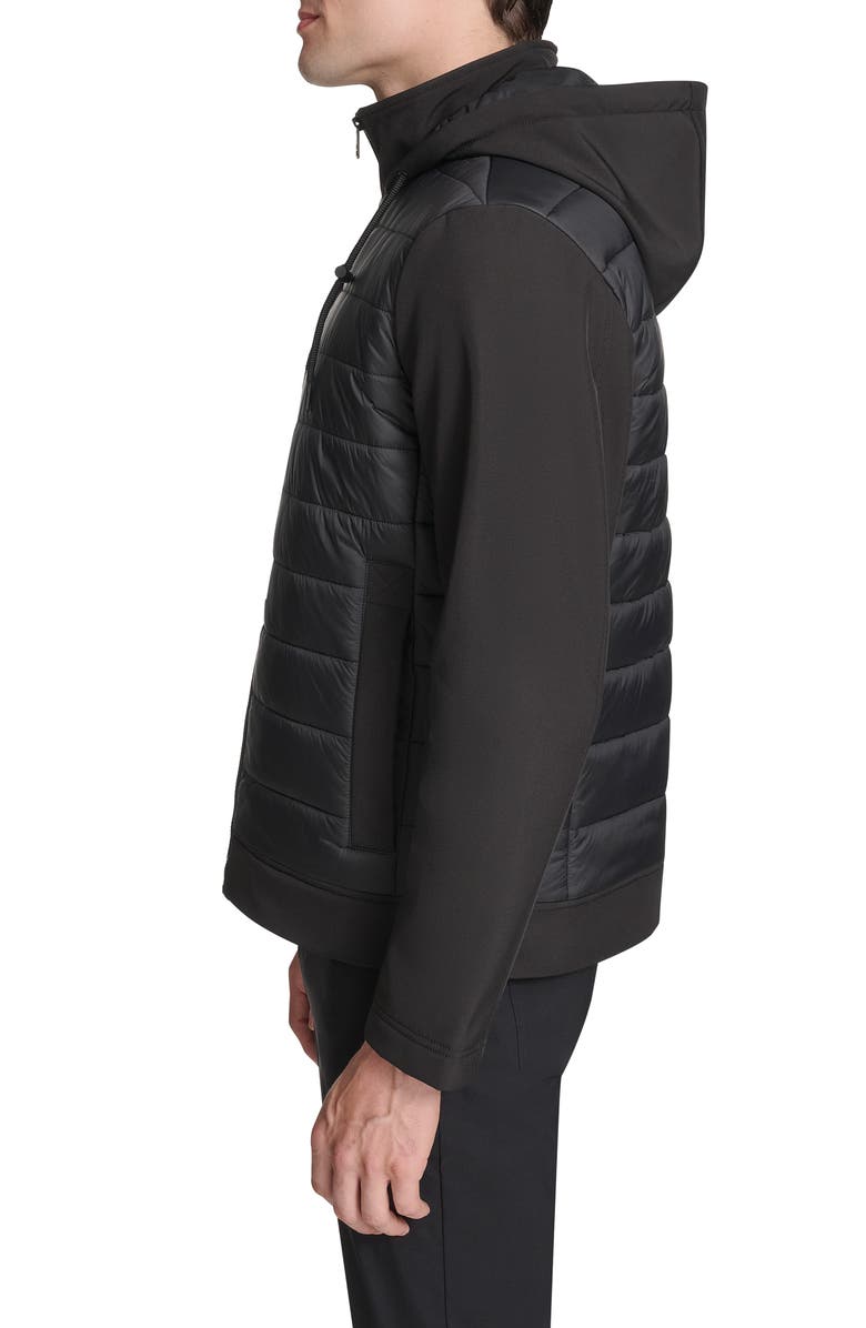 Kenneth Cole New York Quilted Zip-Up Jacket, Alternate, color, Black