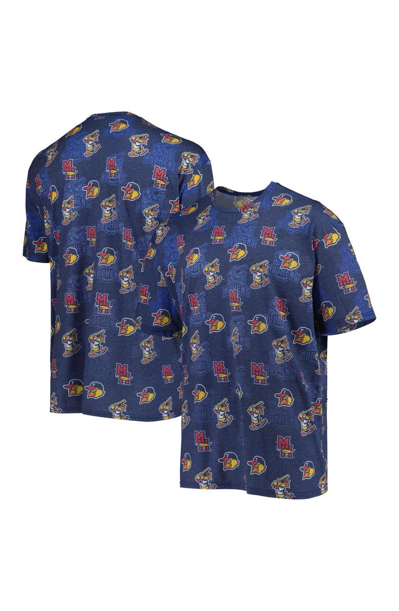 BOXERCRAFT Men's Royal Toledo Mud Hens Allover Print Crafted T-Shirt, Main, color, Royal