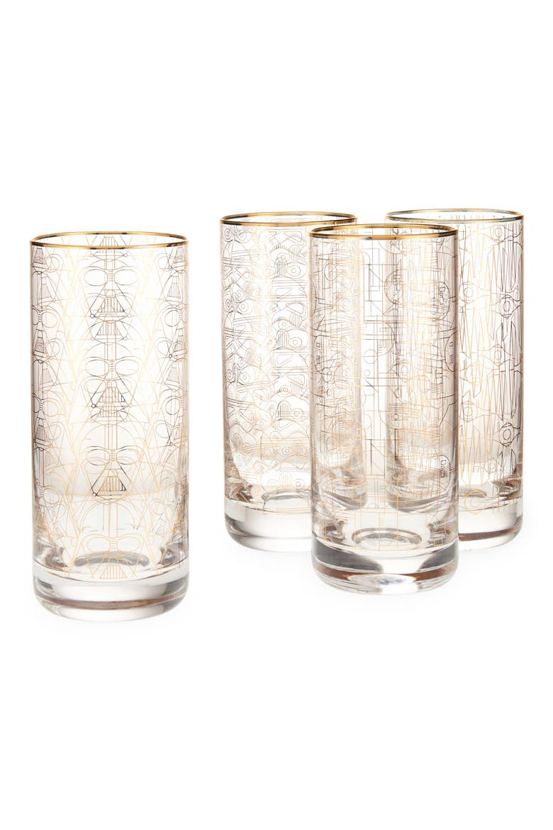 Star Wars™ Limited Edition Deco Collection Assorted Set of 4 Tall Drinking Glasses, Main, color, GLASS