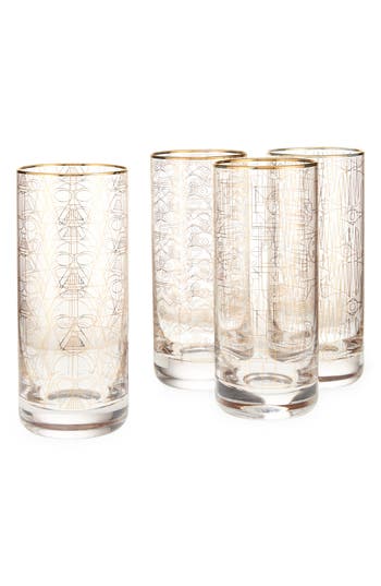 Joyjolt Star Wars™ Limited Edition Deco Collection Assorted Set Of 4 Tall Drinking Glasses In Transparent