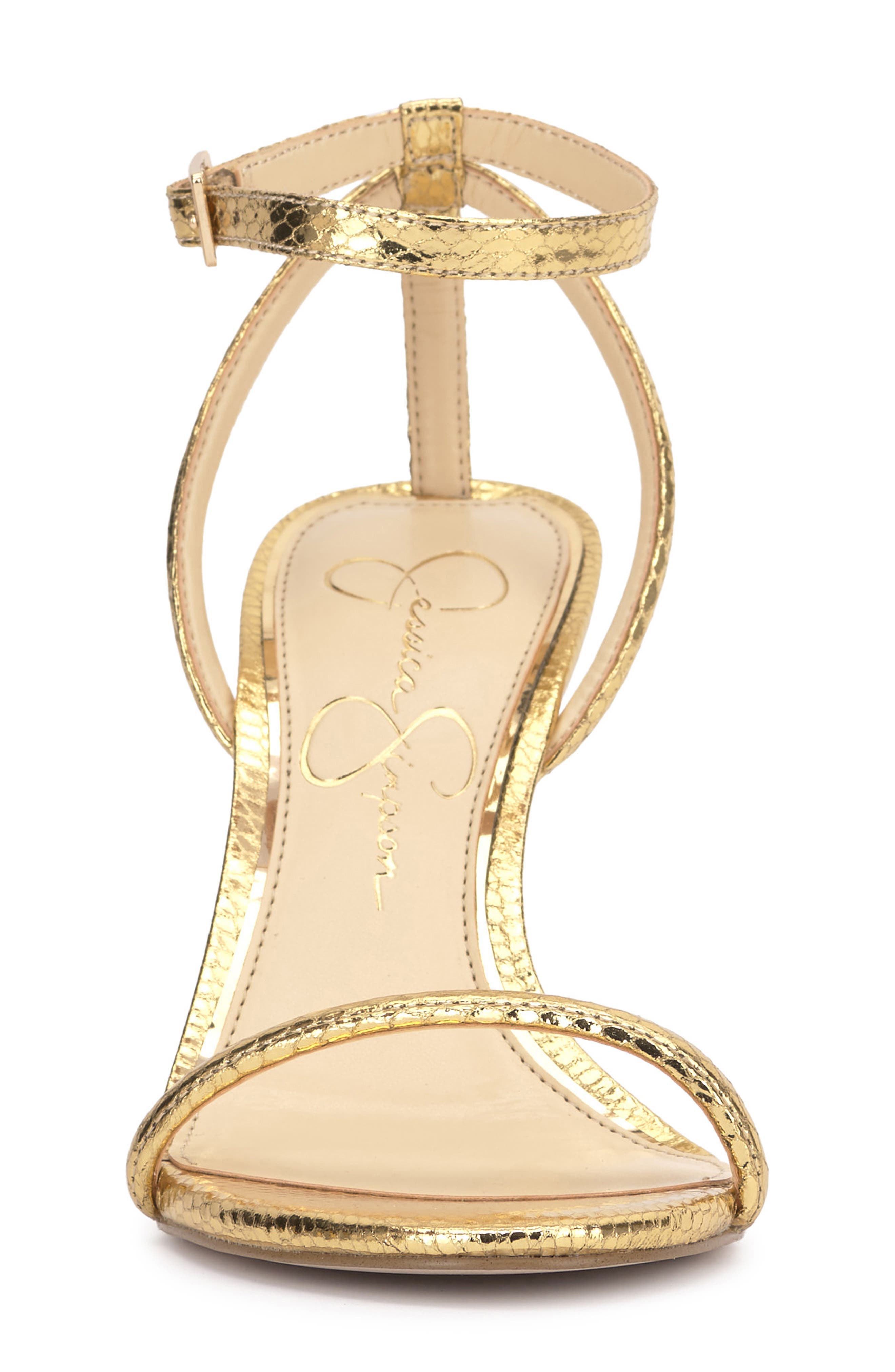 Jessica Simpson Baharia Snakeskin Ankle Strap Sandal, Alternate, color, 