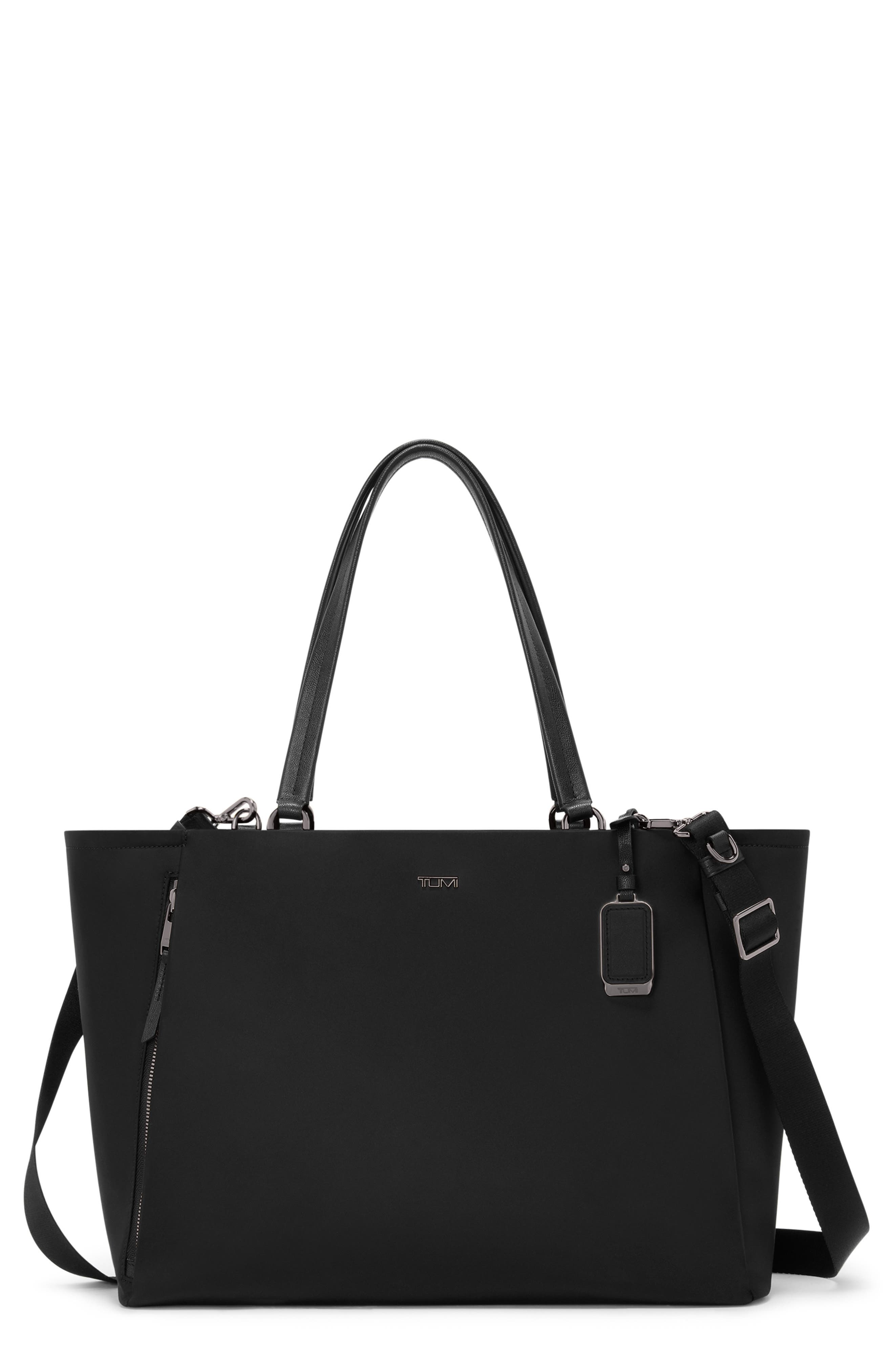 TUMI Valetta Large Tote, Main, color, Black/ Gunmetal