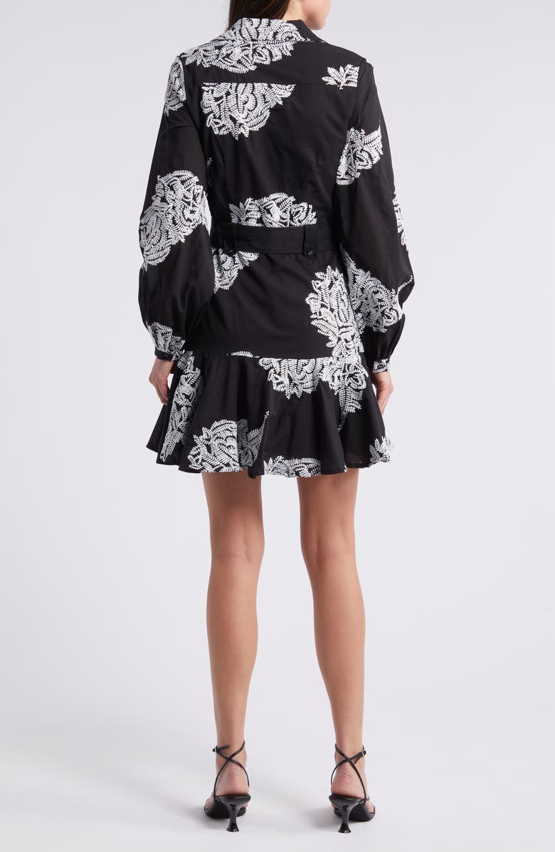 CIEBON Ina Embroidered Long Sleeve Cotton Shirtdress, Alternate, color, 