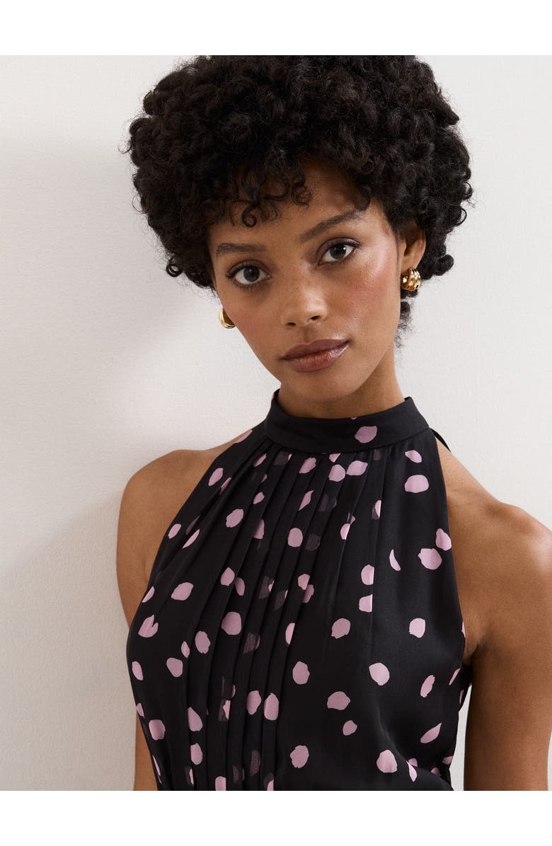 Phase Eight Lucinda Sleeveless Halter Midi Dress, Alternate, color, Black