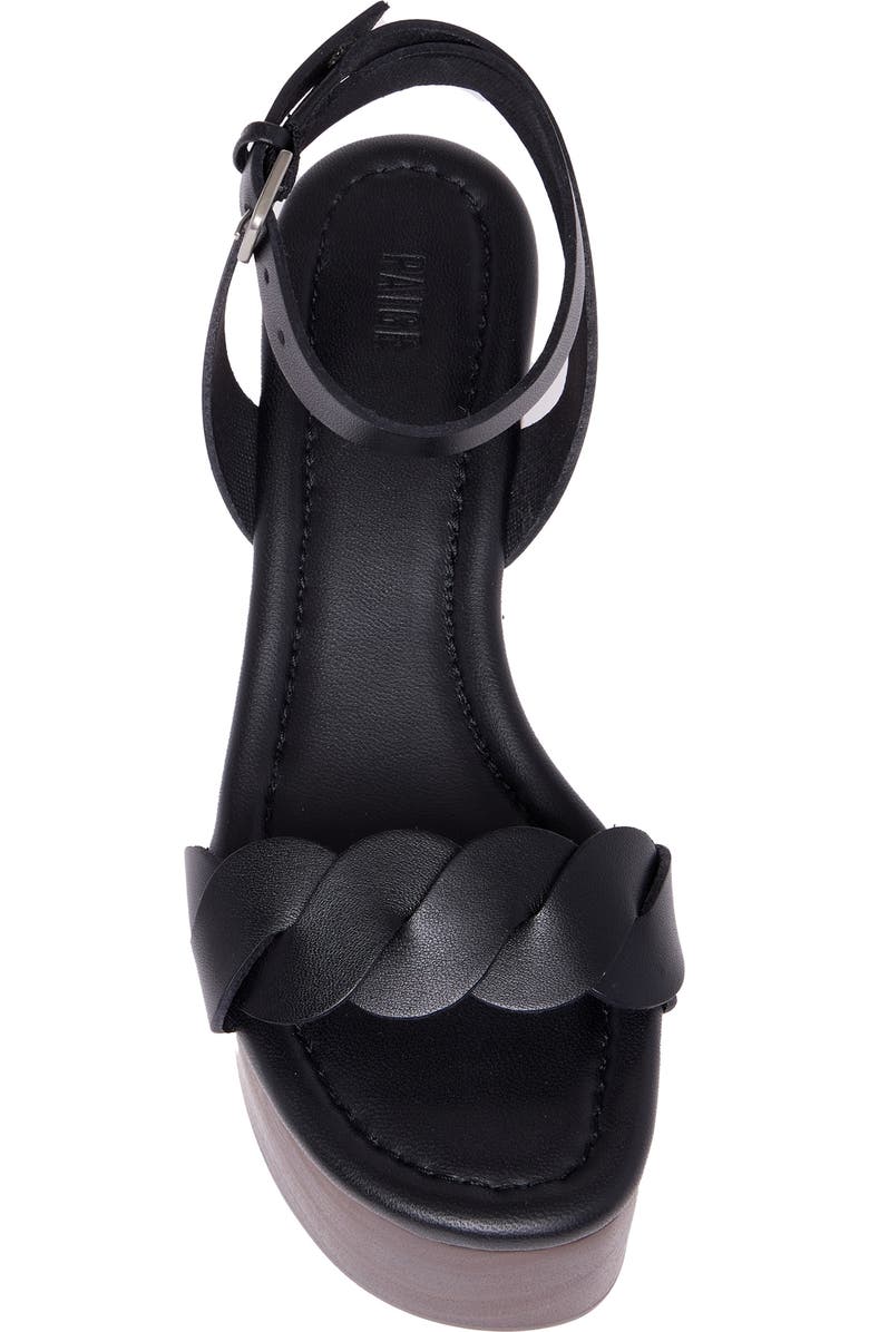 PAIGE Romy Ankle Strap Platform Sandal, Alternate, color, Black