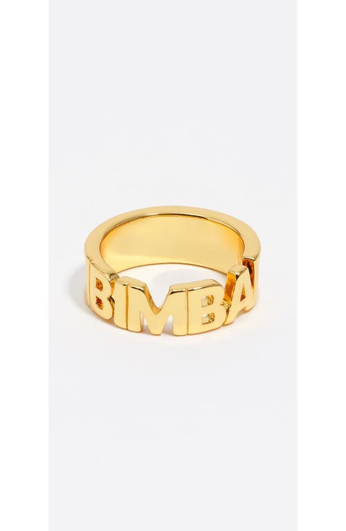 Bimba Y Lola Logo Ring In Gold