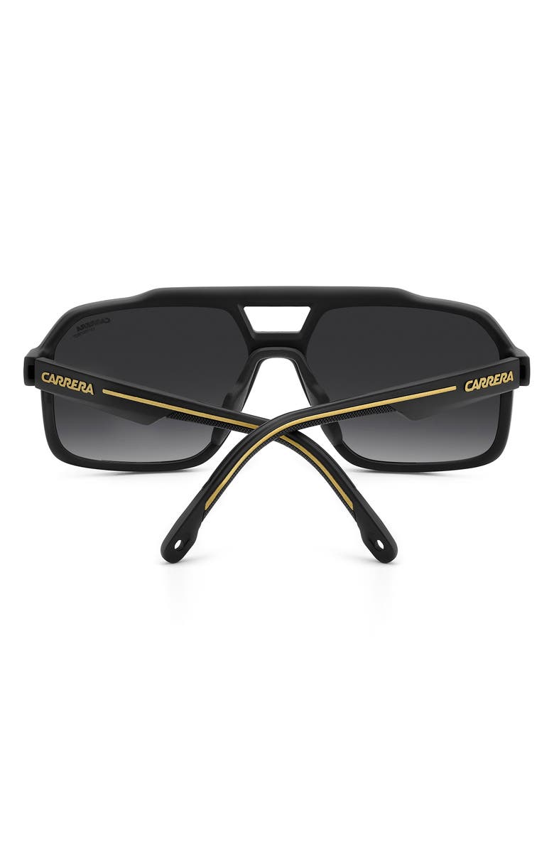 Carrera Eyewear C Sport 61mm Gradient Square Sunglasses, Alternate, color, Matte Black Gold/ Dark Grey Sf