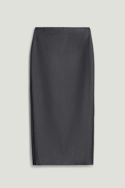 Nocturne Back Slit Tailored Maxi Skirt In Black