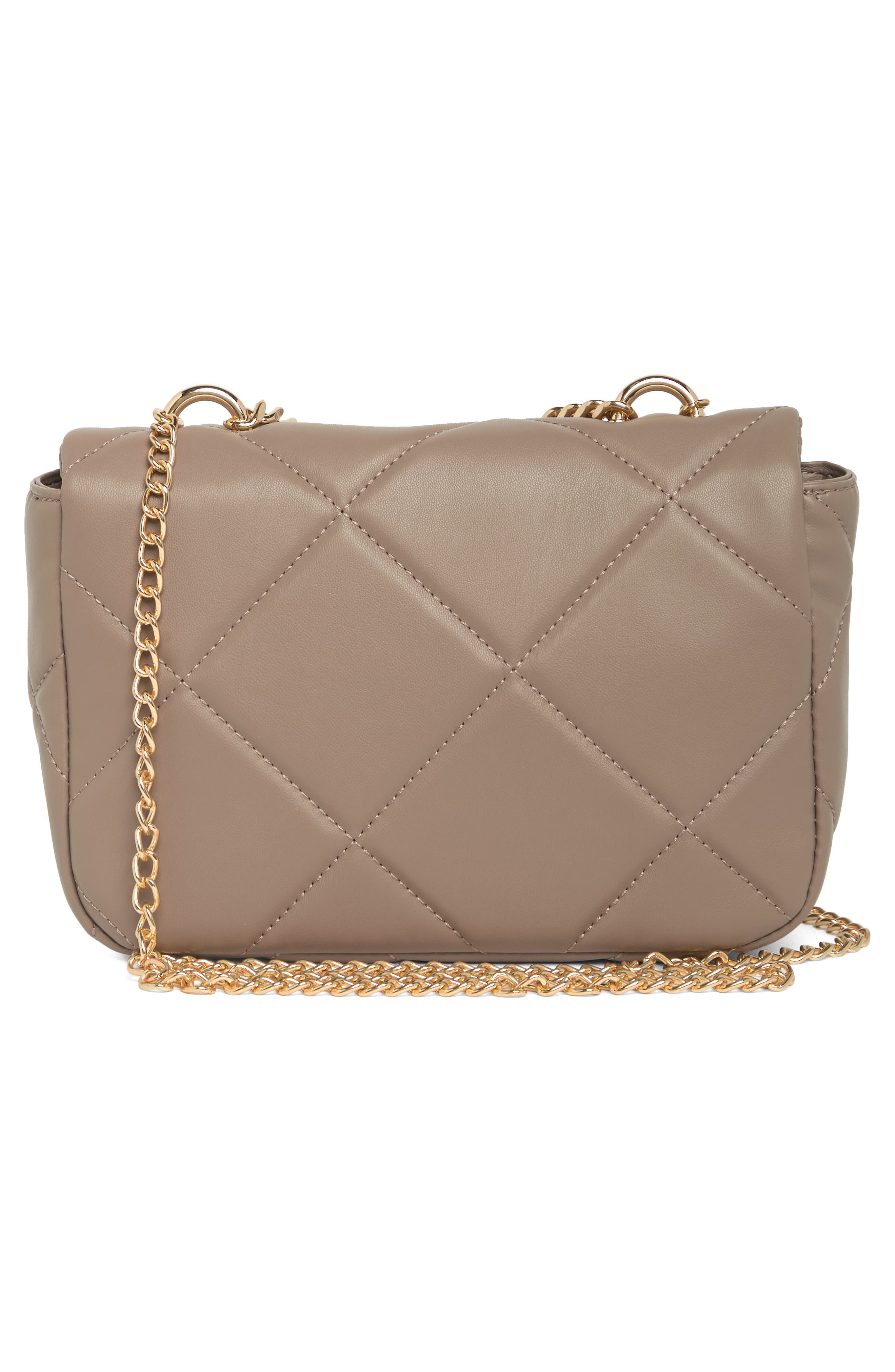 Badgley Mischka Collection Quilted Crossbody Bag, Alternate, color, Taupe