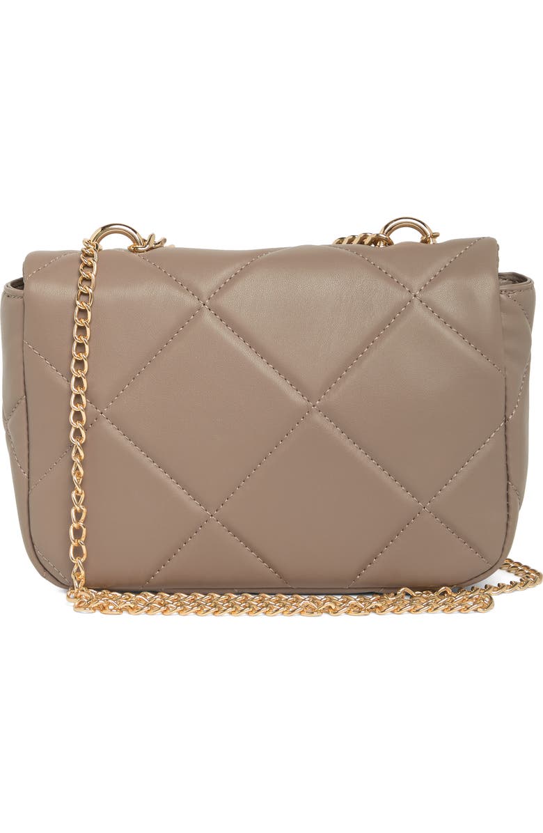 Badgley Mischka Collection Quilted Crossbody Bag, Alternate, color, Taupe