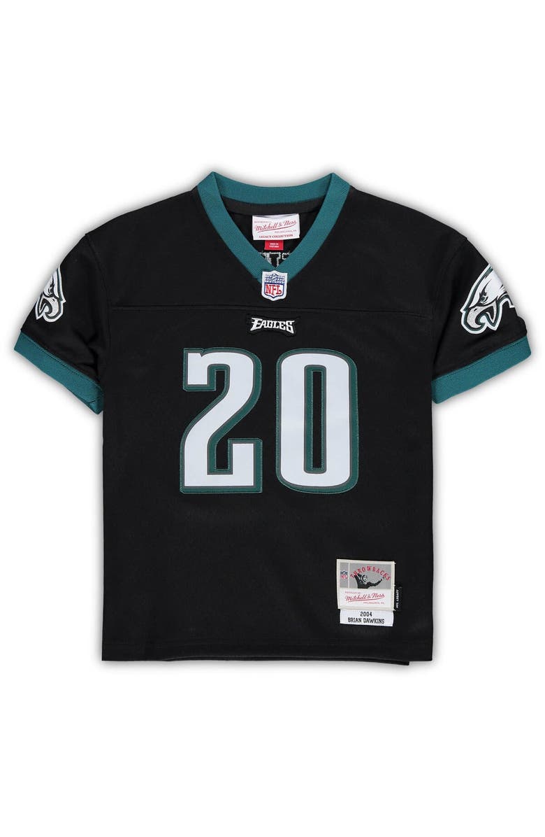 Mitchell & Ness Preschool Mitchell & Ness Brian Dawkins Black Philadelphia Eagles Retired Legacy Jersey, Alternate, color, Black