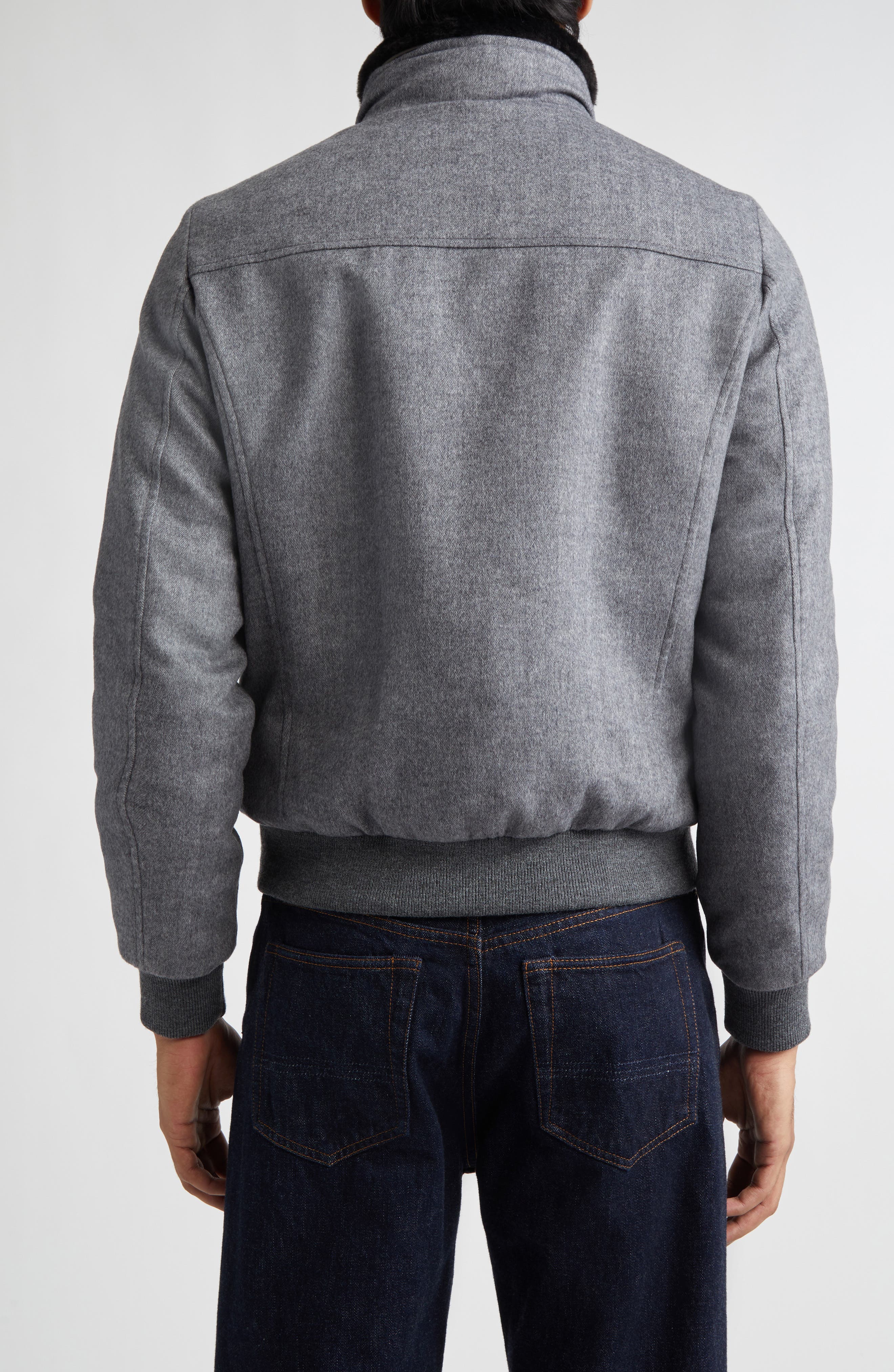 Bellati Herringbone Virgin Wool Down Jacket - image 2