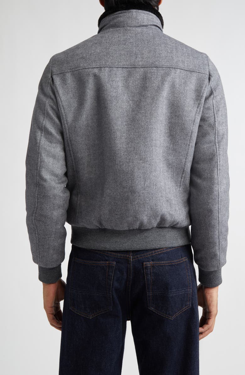 MooRER Bellati Herringbone Virgin Wool Down Jacket, Alternate, color, Grey