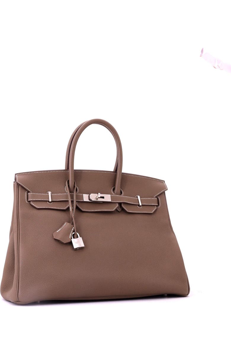 Pre-Owned Hermes Birkin Handbag Grey Togo with Palladium Hardware 35, Alternate, color, Etoupe