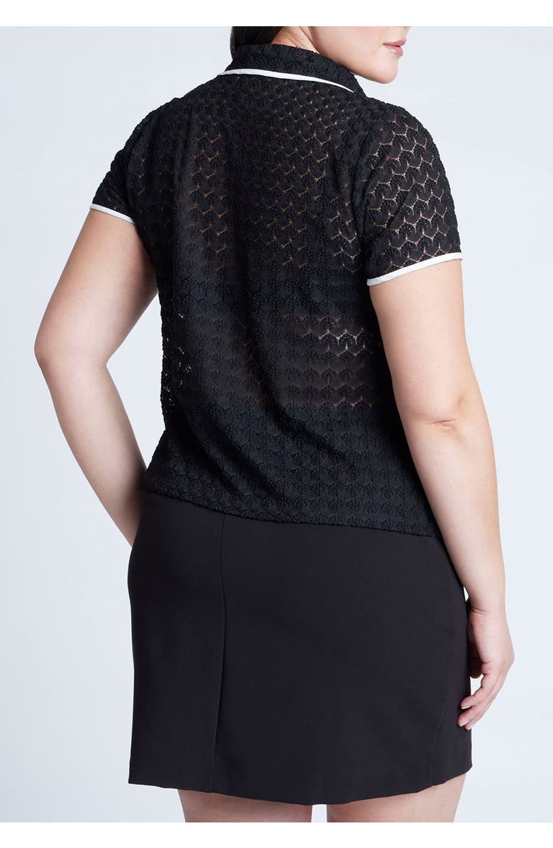 ELOQUII Textured Polo Shirt, Main, color,