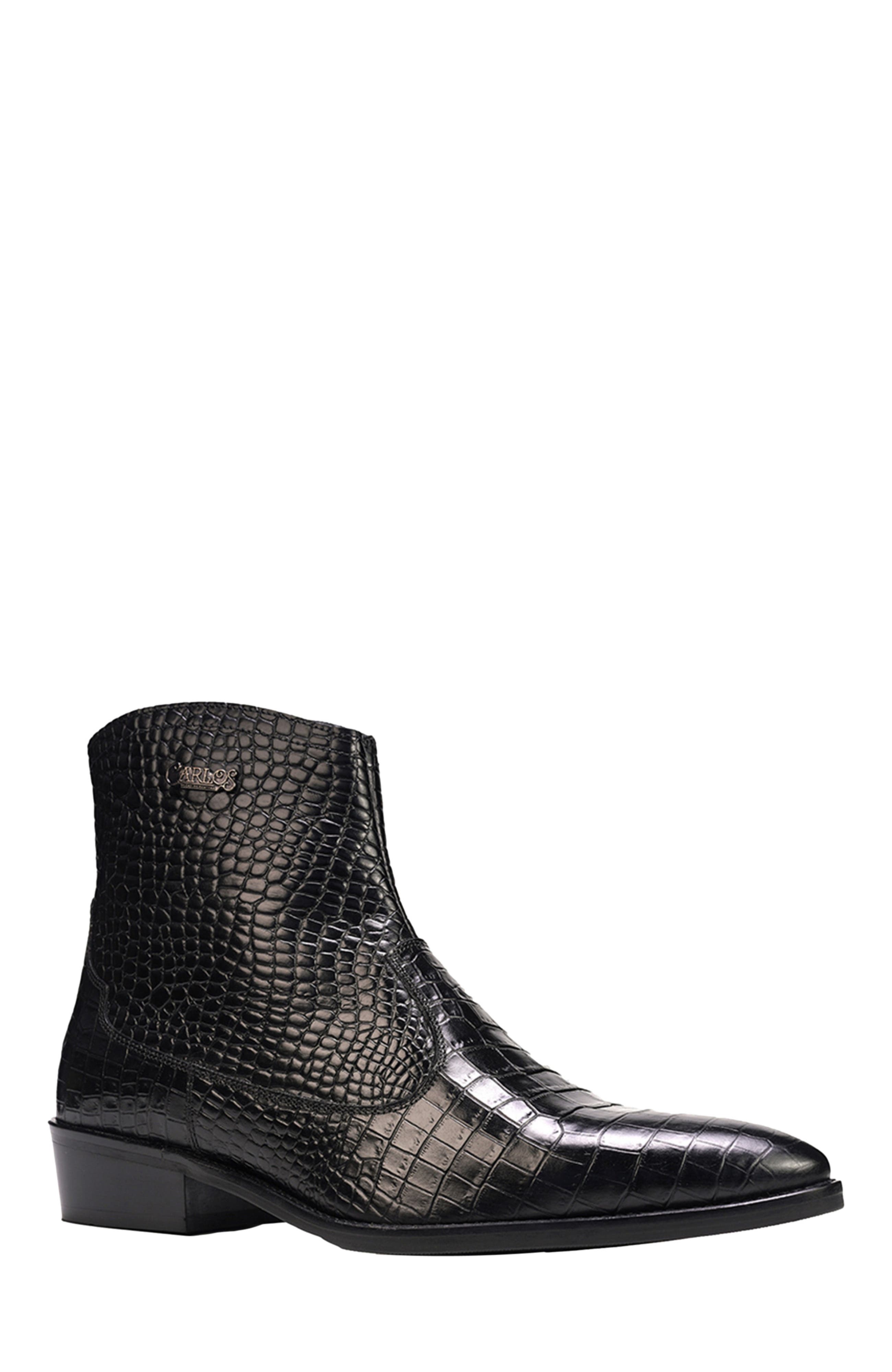 CARLOS SANTANA Zappa Cowboy Boot, Alternate, color, Black Croco