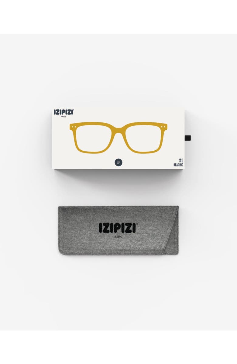 IZIPIZI #L 54mm Rectangular Reading Glasses, Alternate, color, Golden Green