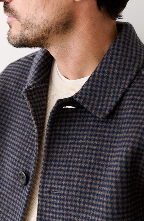 Marine Layer Luca Felted Houndstooth Jacket In Black