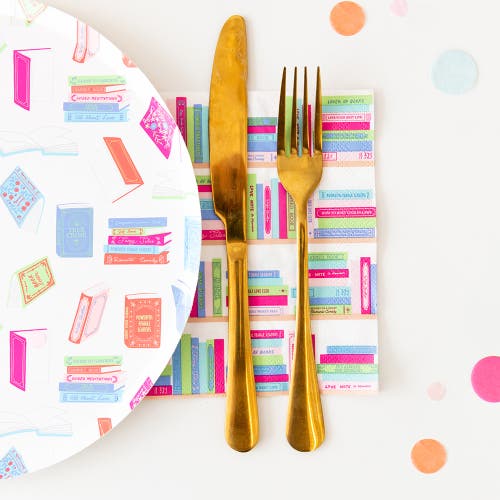 Jollity & Co Book Club Large Napkins In Assorted Pre-pack