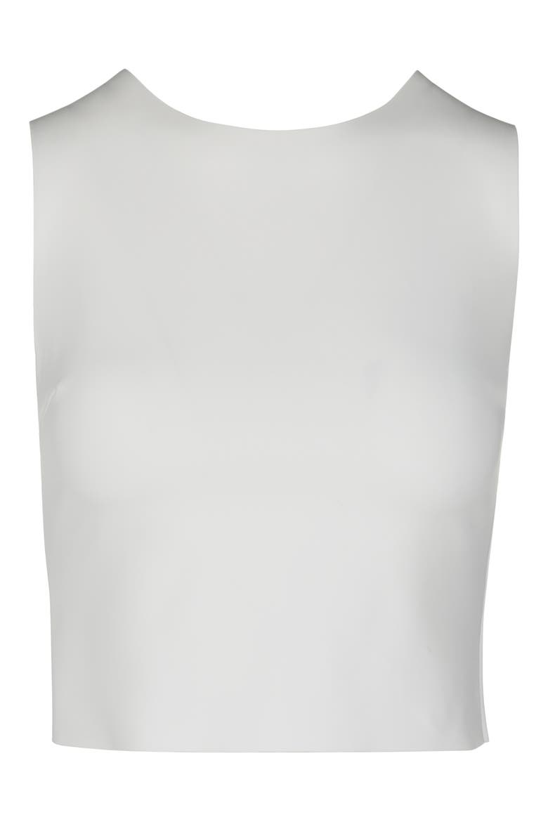 Neoprene Sleeveless Shell Top, Alternate, color, WHITE