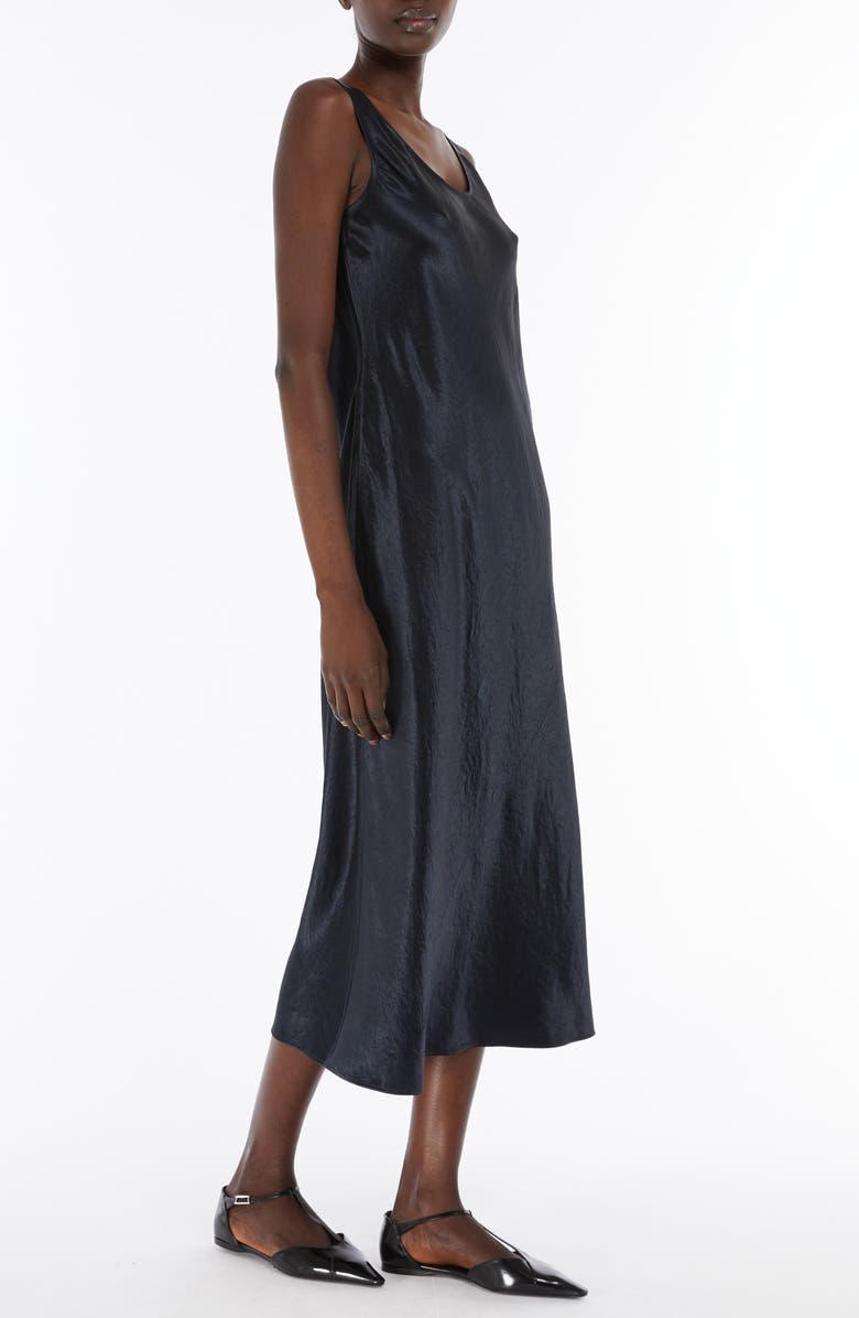 MM by Max Mara Talete Bias Cut Satin Slipdress, Alternate, color, Navy
