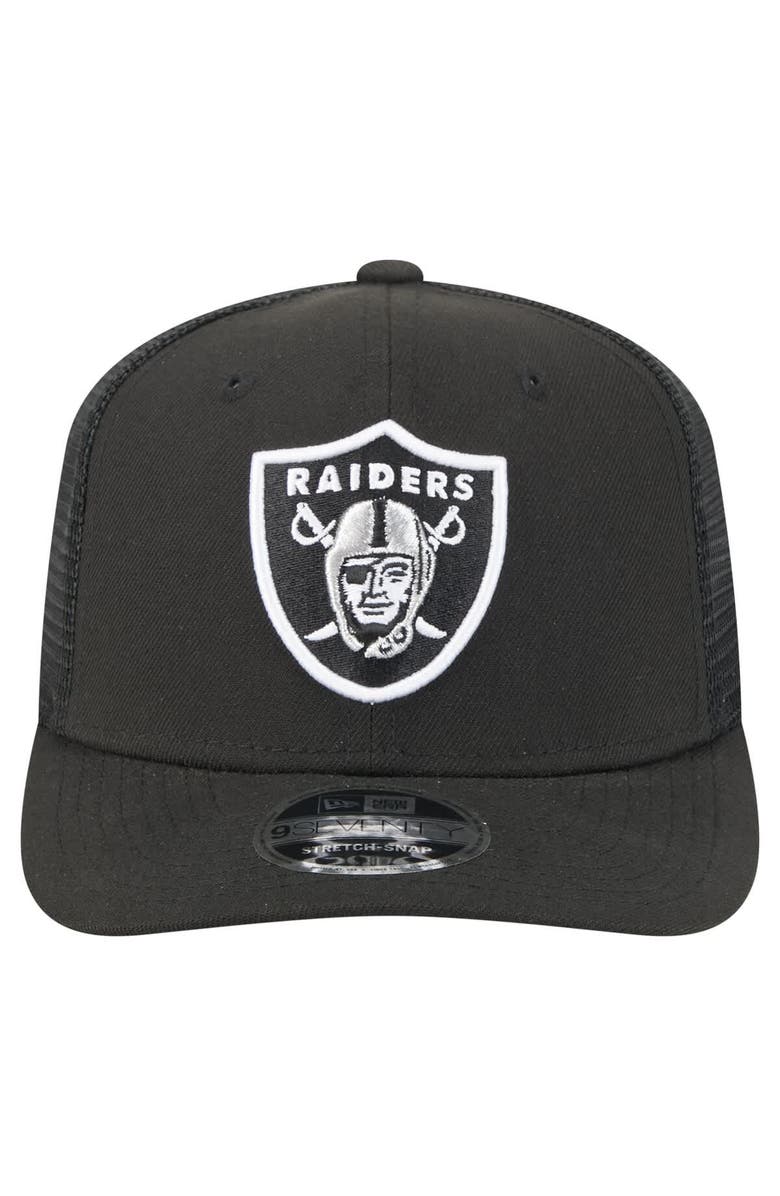 New Era Men's New Era  Black Las Vegas Raiders Team Collection 9SEVENTY Stretch-Snap Adjustable Hat, Alternate, color, 