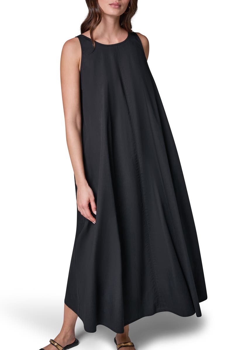 Donna Karan New York Tie Back Stretch Cotton Maxi Dress, Alternate, color, 