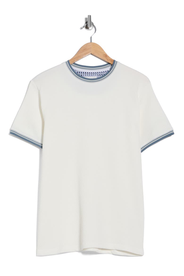 Tipped Short Sleeve T-Shirt, Alternate, color, OFF WHITE