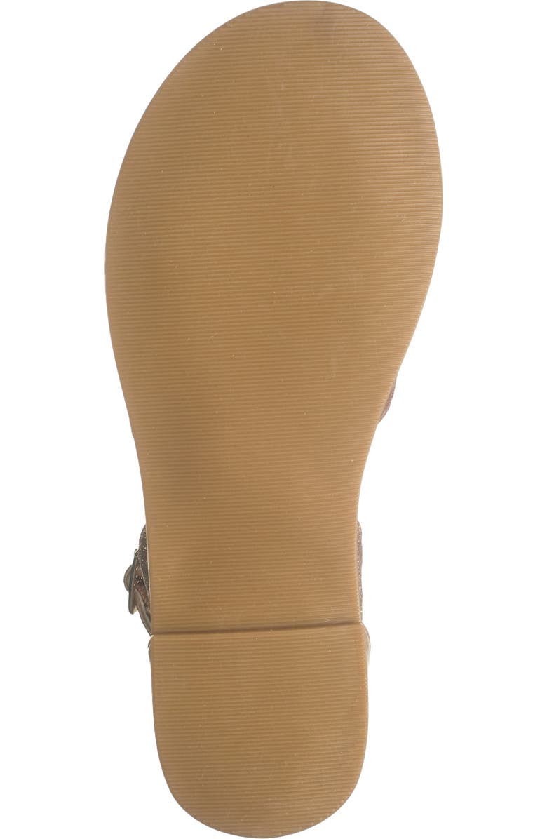 Kenneth Cole Brianne Laura Metallic Glitter Strap Flat Sandal, Alternate, color,