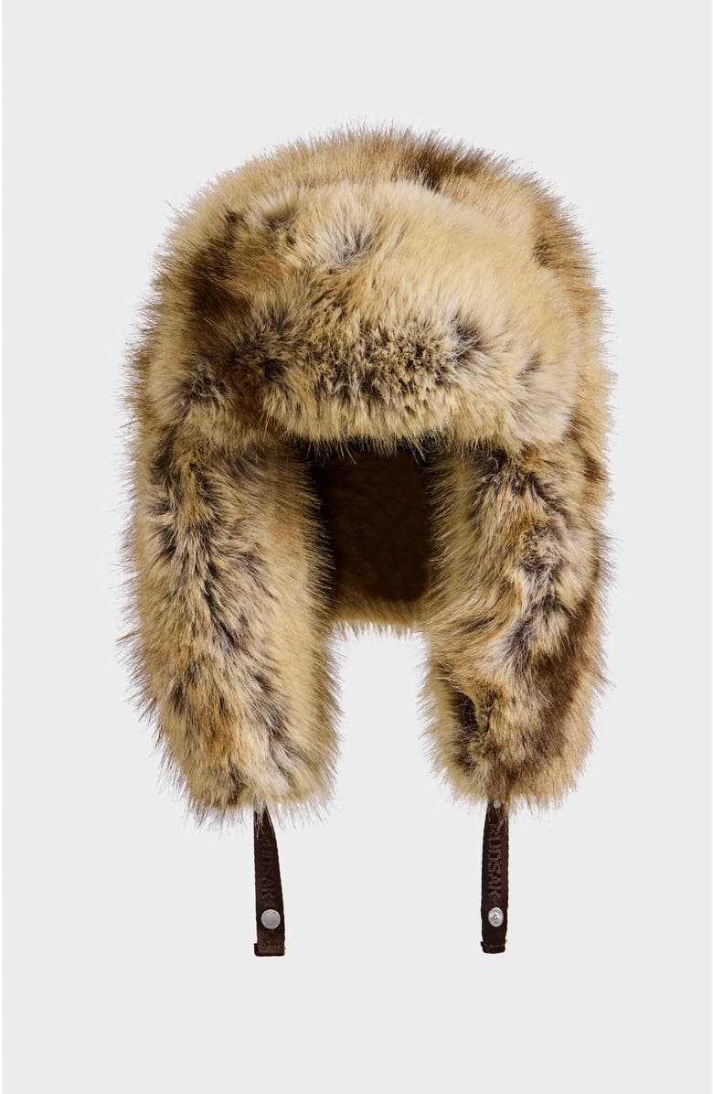 Rudsak Lira Faux Fur Aviator Hat & Mitten Set, Alternate, color, Mocha