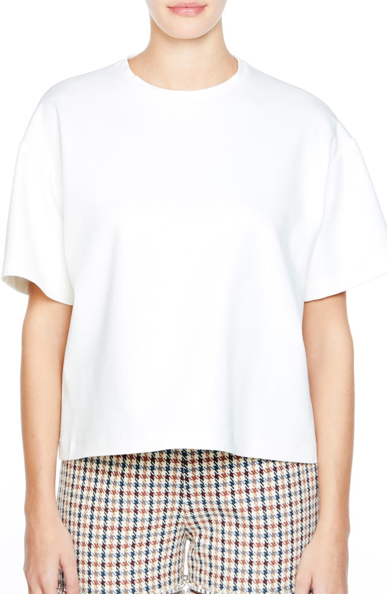 Area Crystal Embellished Heart Cutout T-Shirt, Alternate, color, 