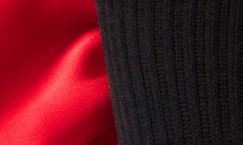 Arebesk Anna Bow No-slip Grip Crew Socks In Black