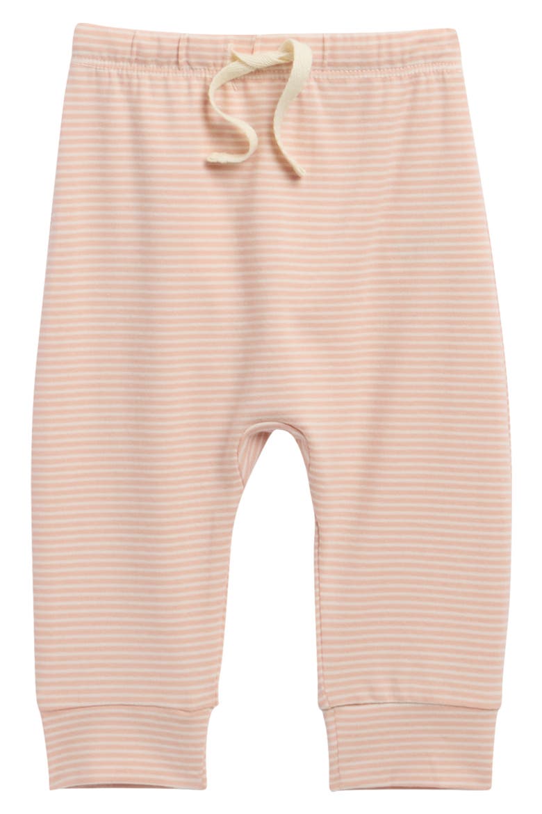 Kids' Stripe Organic Cotton Drawstring Pants, Main, color, MELON