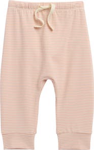 QUINCY MAE Kids' Stripe Organic Cotton Drawstring Pants