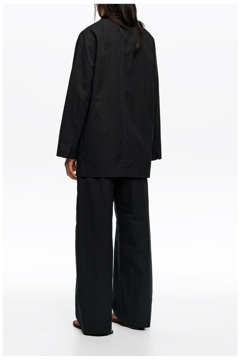 Barrel Trousers With Stitching, Alternate, color, BLACK