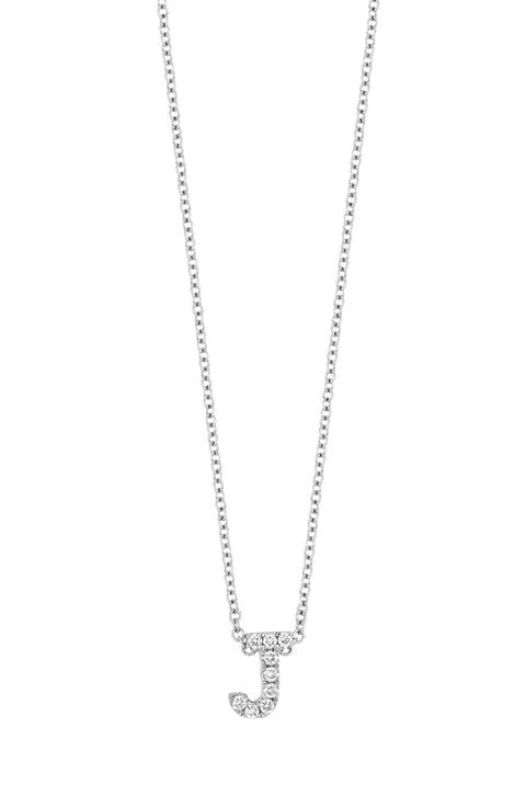 Diamond Pavé Initial Pendant Necklace