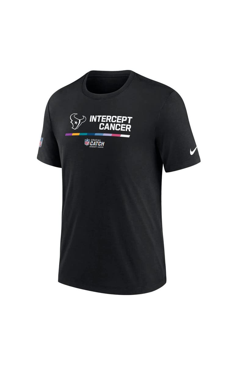 Nike Men's Nike Black Houston Texans NFL Crucial Catch Performance T-Shirt, Alternate, color, 