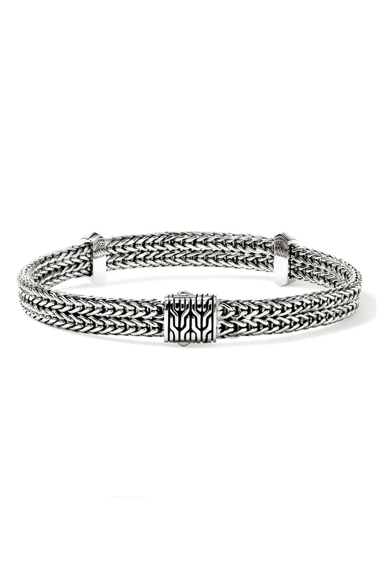 Icon Link Station Bracelet, Alternate, color, SILVER