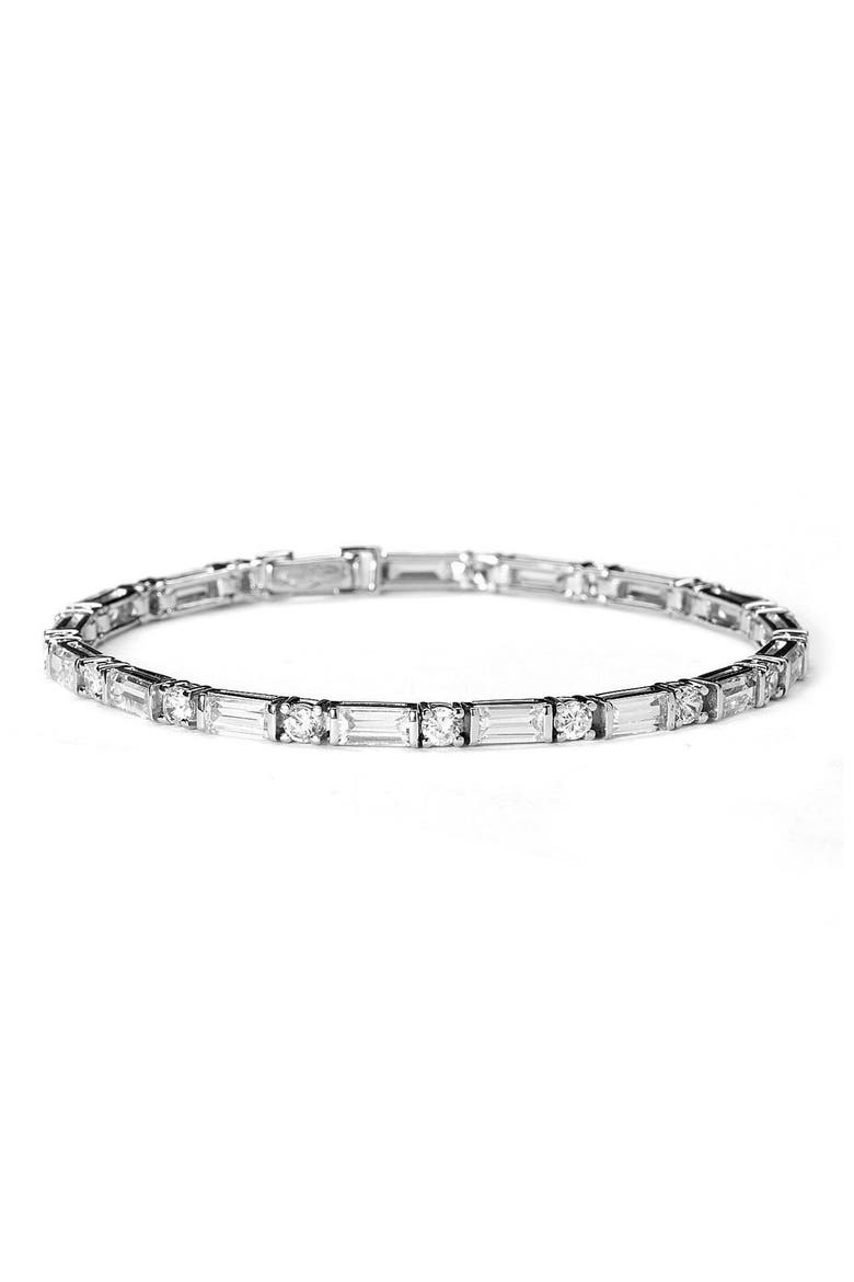 Baguette Bracelet, Main, color, CUBIC ZIRCONIA