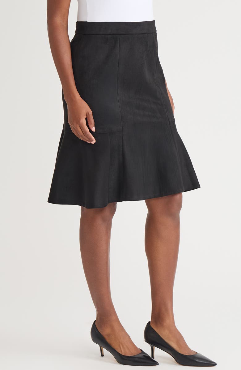 KASPER Flared Pull-On Skirt, Alternate, color, Black