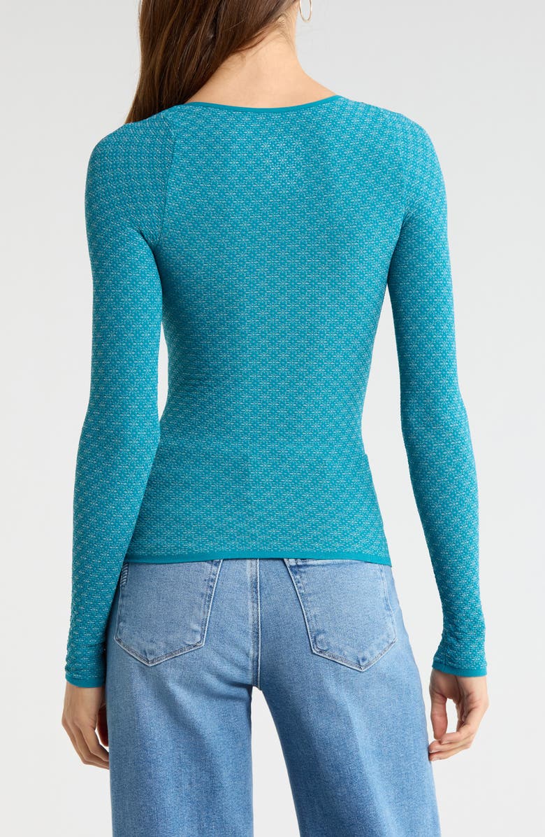 Free People Love Letter Long Sleeve Top, Alternate, color, Bayside