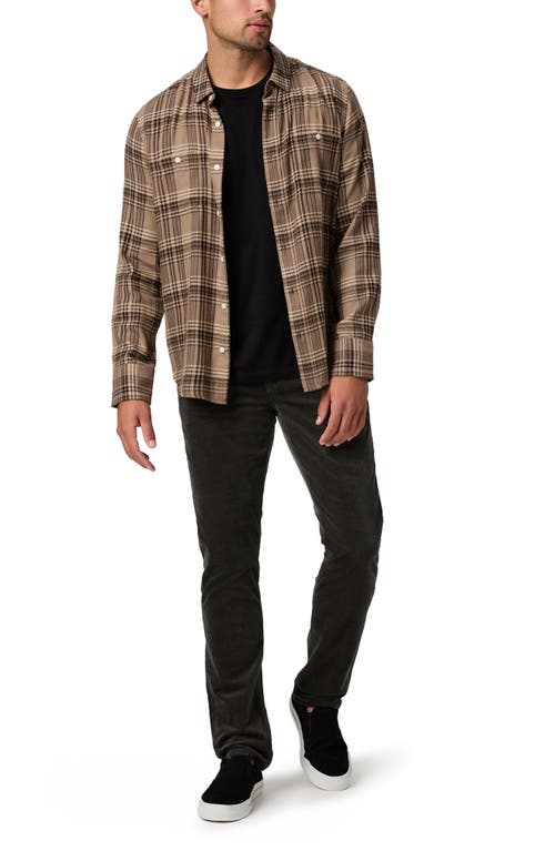Paige Federal Slim Straight Corduroy Jeans Shaded Glen Corduroy In Black