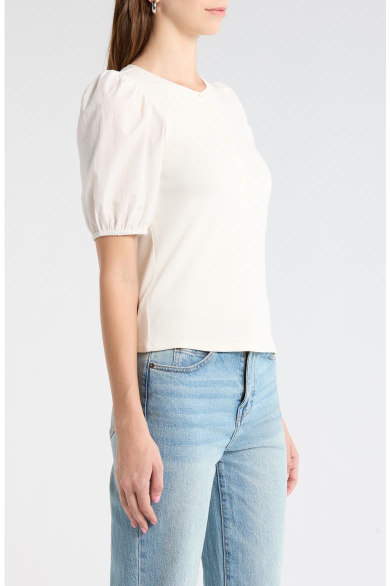 Brandy Puff Sleeve Shirt, Alternate, color, WHITE