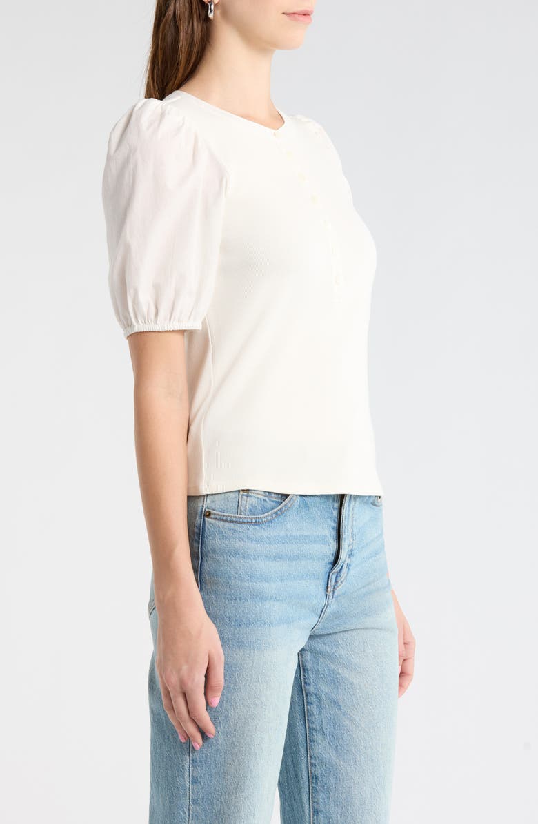PAIGE Brandy Puff Sleeve Shirt, Alternate, color, White