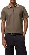 Burberry Evan Check Collar Cotton Pique Polo