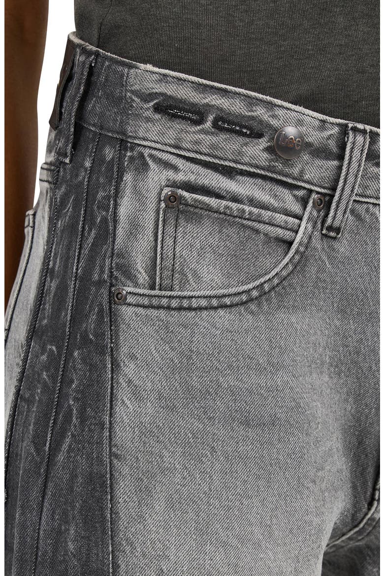 Rider Low Slung Raw Hem Barrel Leg Jeans, Alternate, color, GRAYED OUT