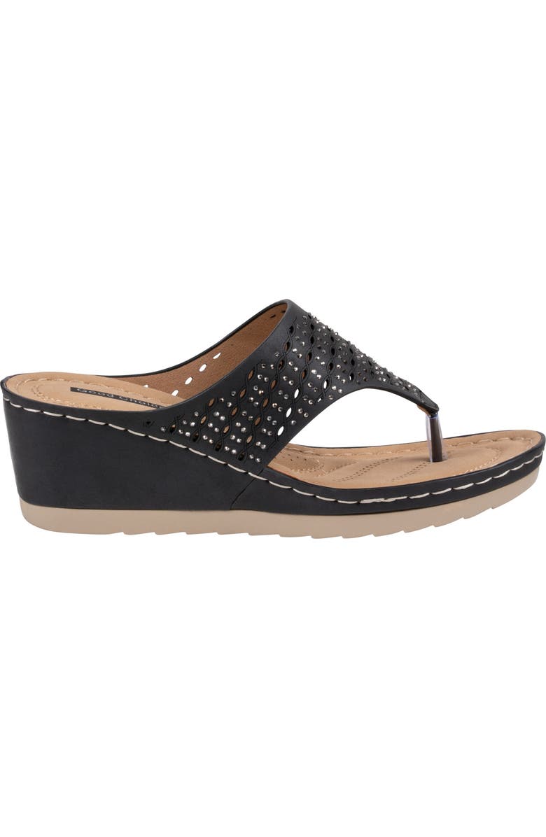 GOOD CHOICE NEW YORK Dannay Wedge Sandal, Alternate, color, Black