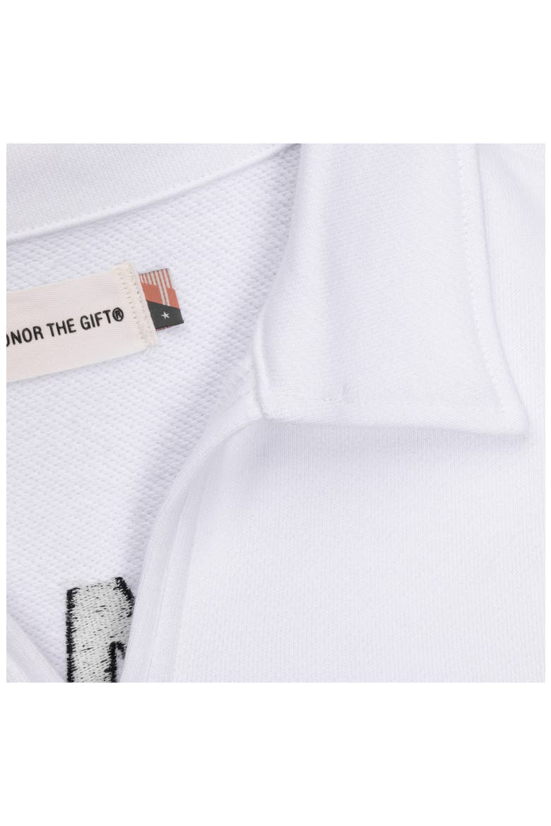 Mascot Graphic Cotton Polo Sweater, Alternate, color, WHITE